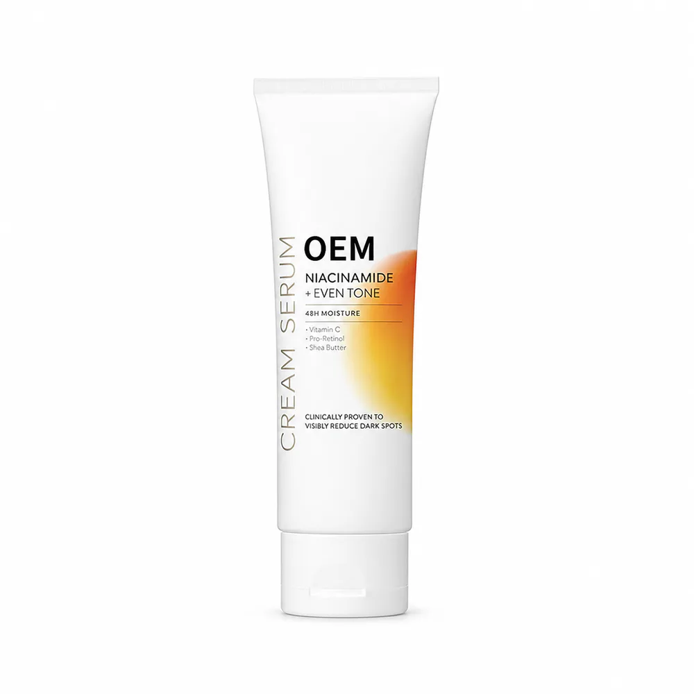 Niacinamide Even Tone Cream Serum private label skincare product on a white background