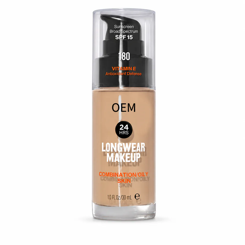 Longwear Liquid Foundation private label makeup product on a white background