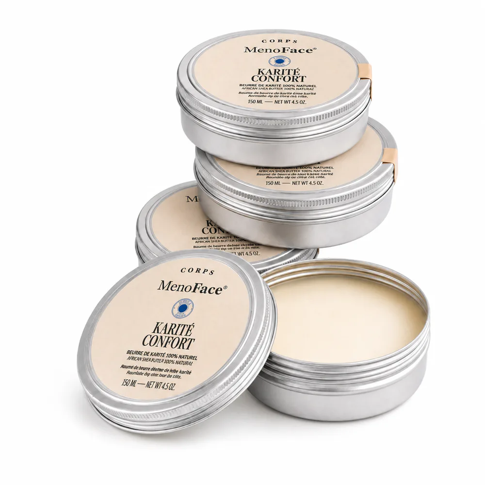 Shea Butter Skin Care Tins private label product on a white background