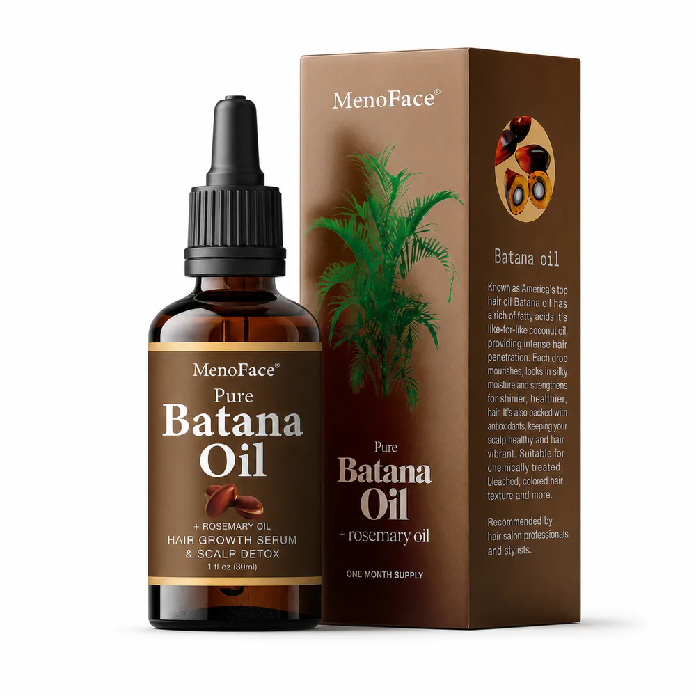100% Pure Batana and Rosemary Hair Oil private label product on a white background