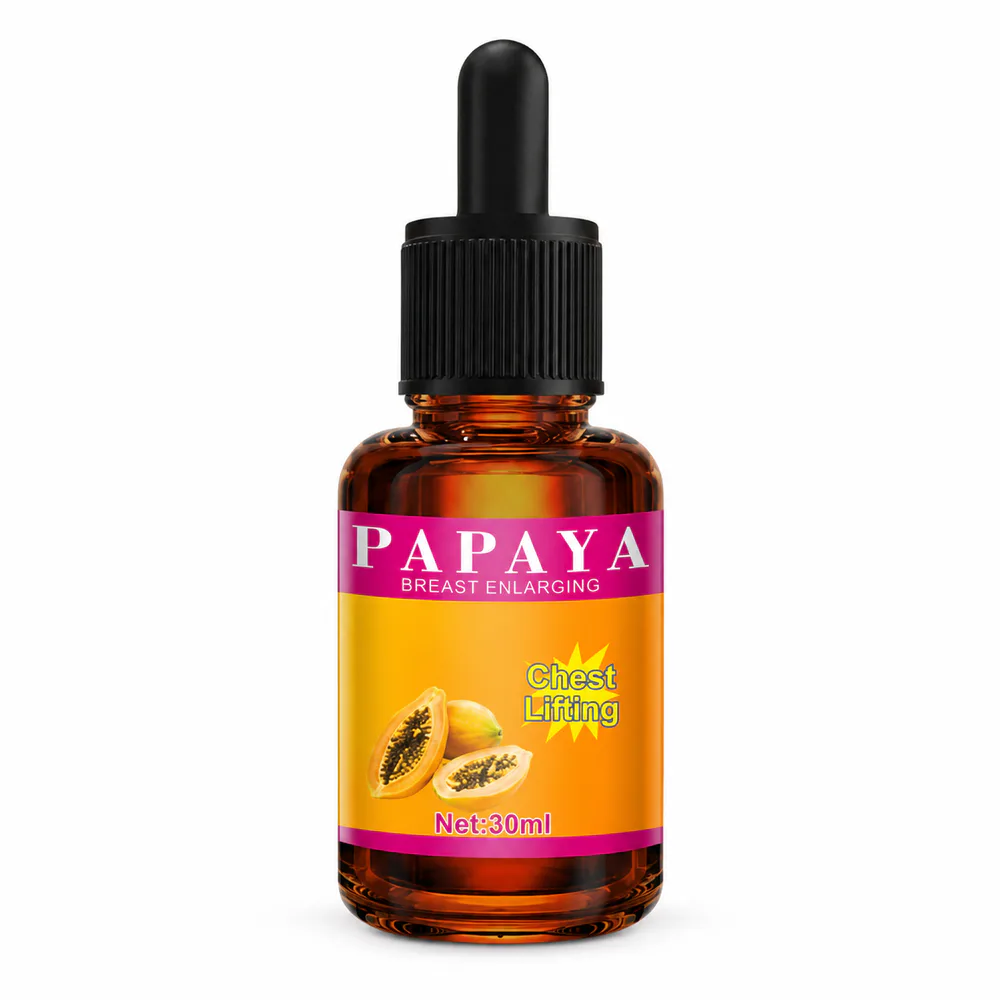 Papaya Botanical Massage Oil private label product on a white background