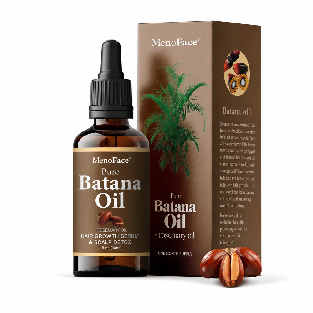 100% Pure Batana and Rosemary Hair Oil private label product on a white background