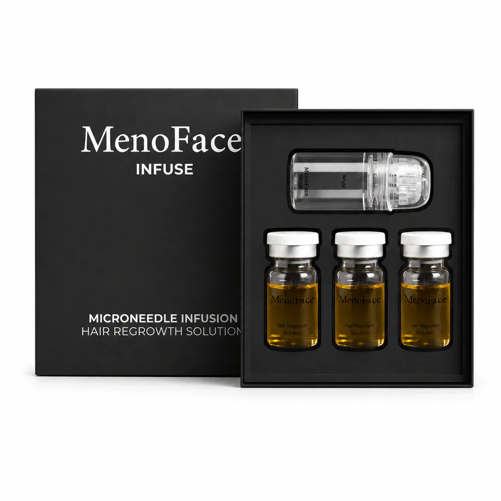 Microneedle Hair Regrowth Serum Kit private label product on a white background