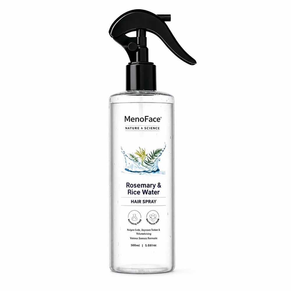 Rosemary and Rice Water Hair Growth Spray private label product on a white background