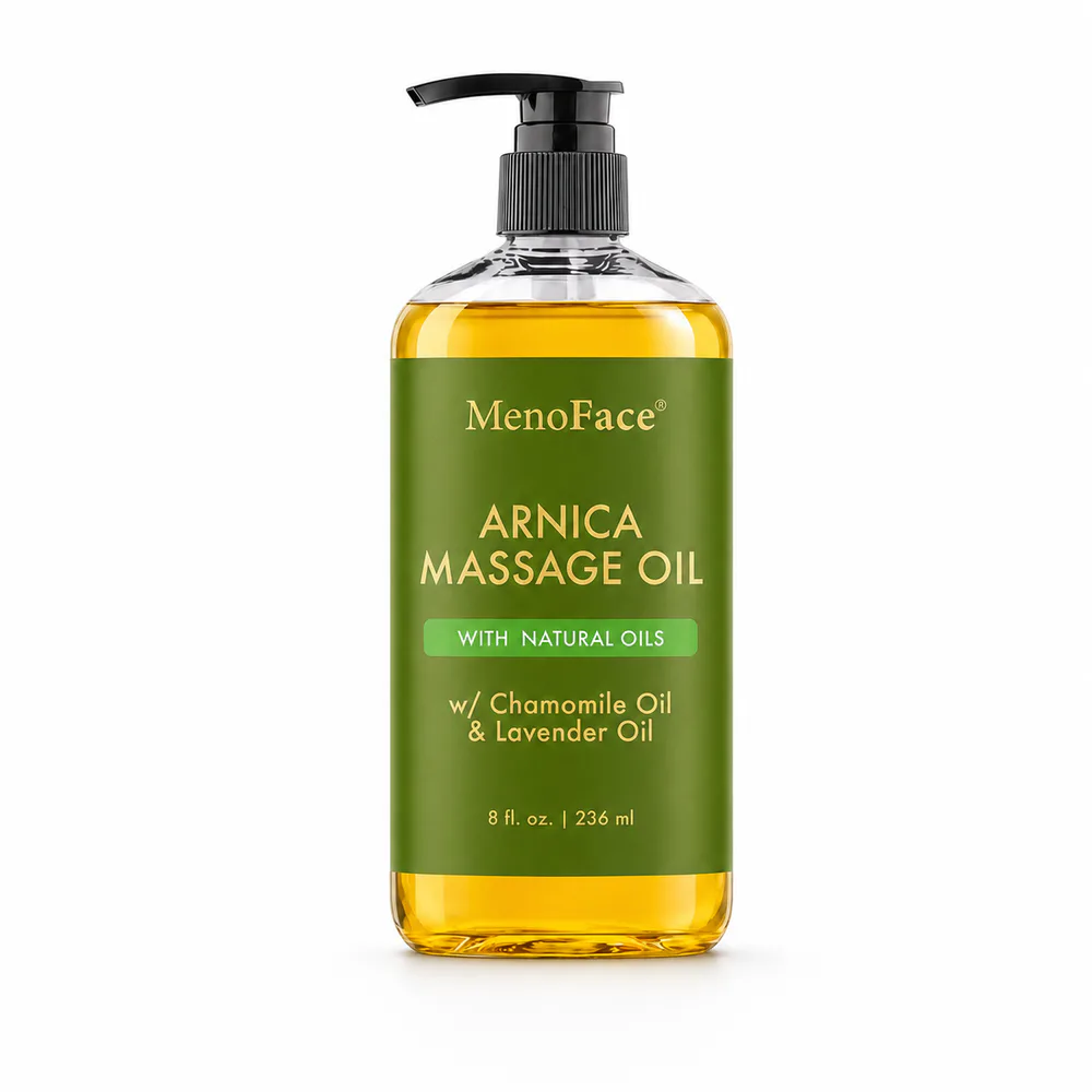 Arnica Muscle Massage Oil private label product on a white background