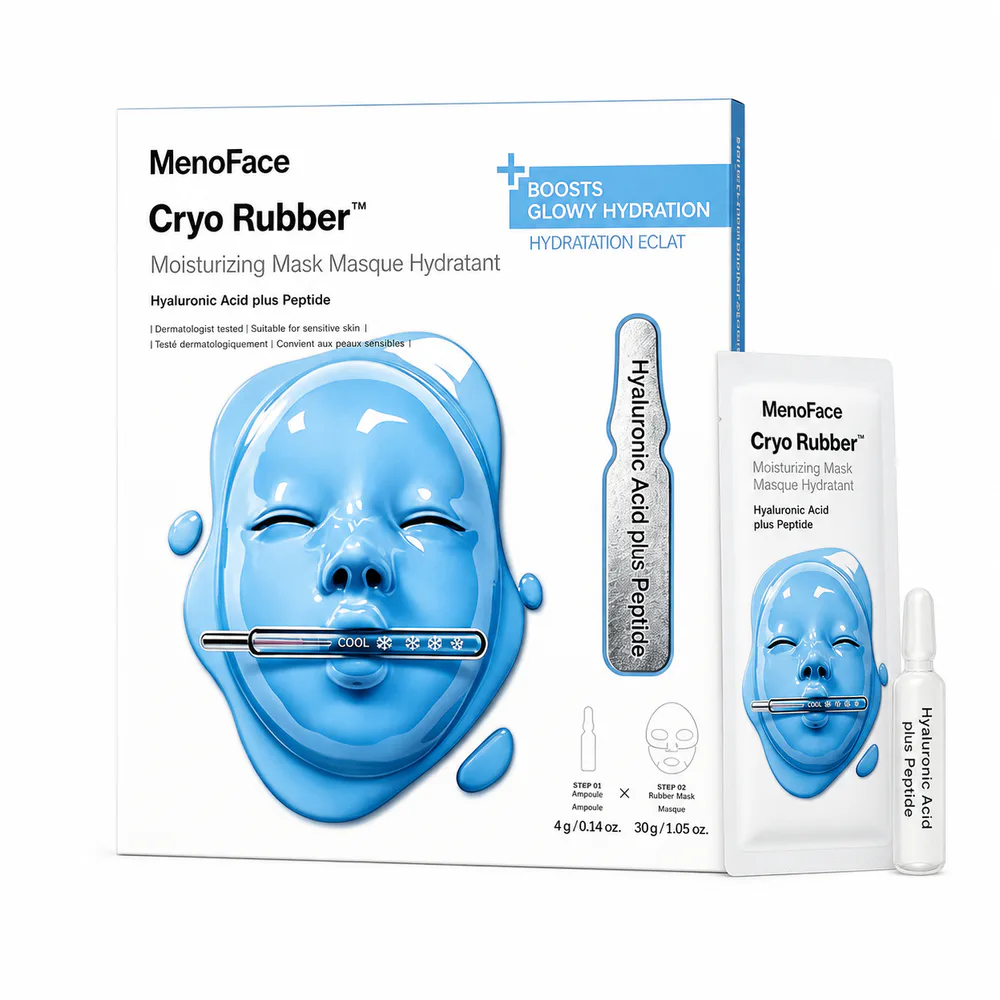 Korean Cryo Rubber Mask and Ampoule Kit private label product on a white background