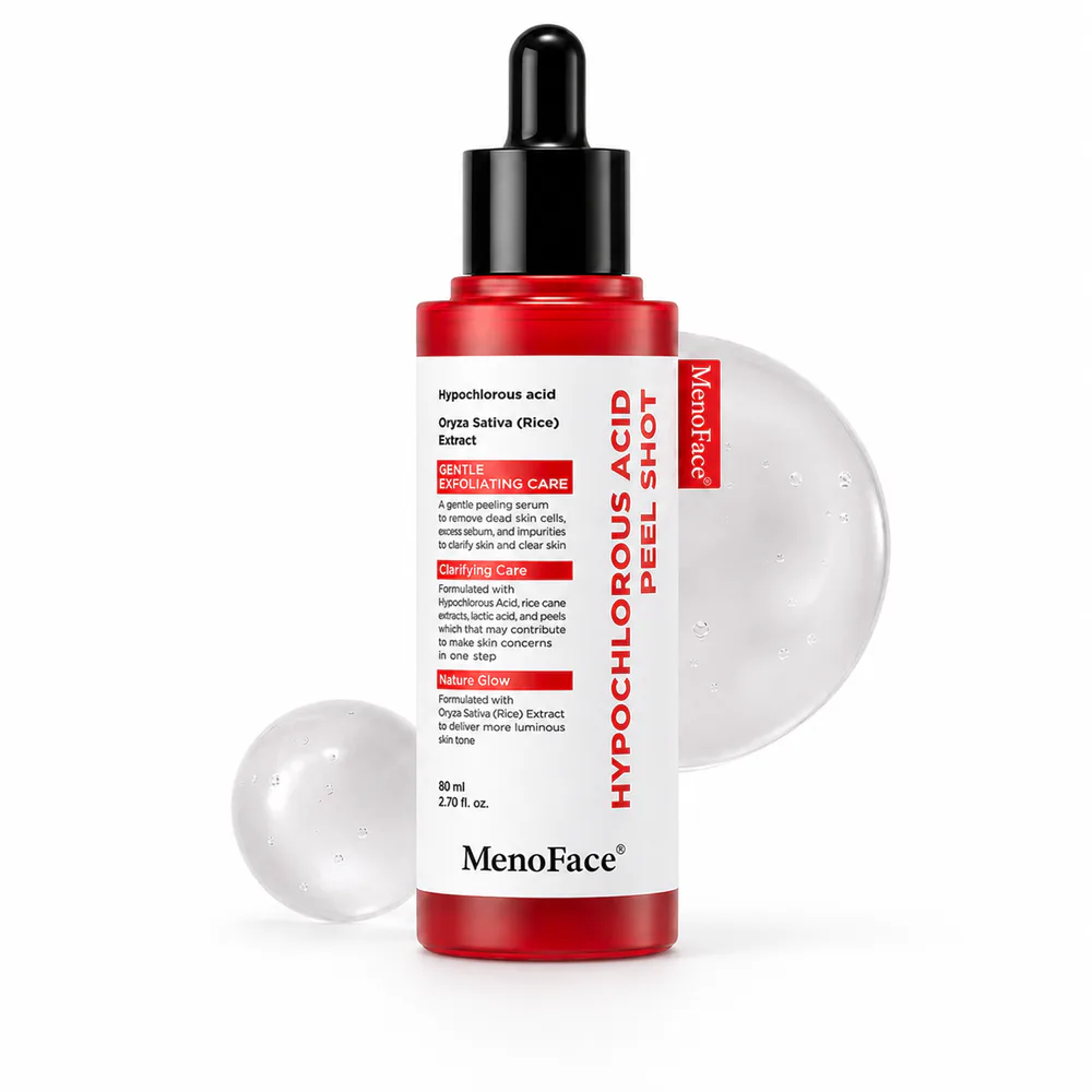 Hypochlorous Acid Rice Peel Shot Serum private label product on a white background
