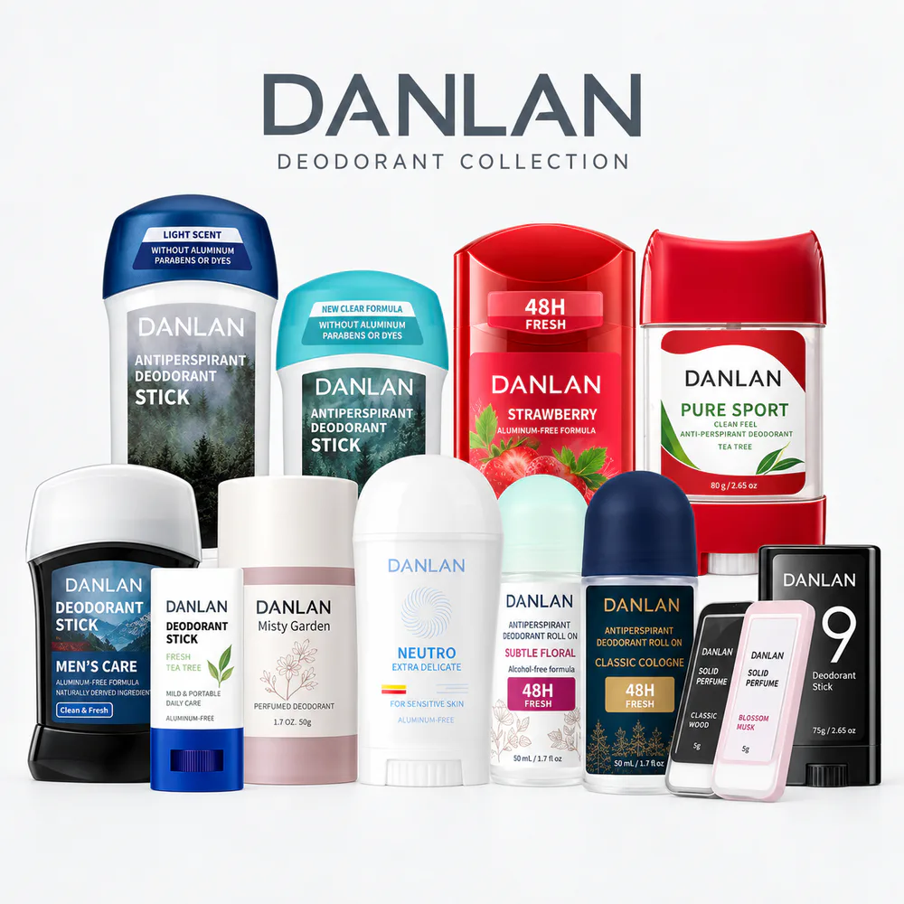 Private label deodorant and antiperspirant collection by Danlan Cosmetics